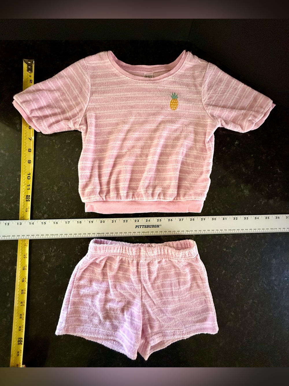 Carter's - Toddler Girl Cozy 2-Piece Lounge Wear - Pink Stripes - Size 4T